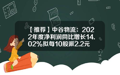 【推荐】中谷物流：2022年度净利润同比增长14.02%拟每10股派2.2元转4.8股-物流公司利润大体百分之多少
