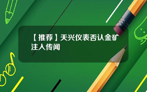 【推荐】天兴仪表否认金矿注入传闻