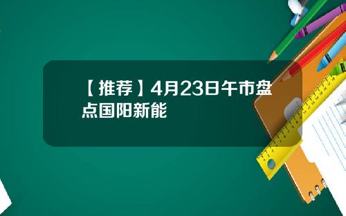 【推荐】4月23日午市盘点国阳新能
