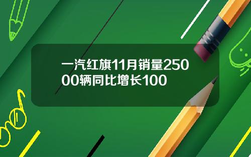 一汽红旗11月销量25000辆同比增长100