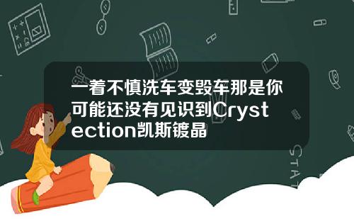 一着不慎洗车变毁车那是你可能还没有见识到Crystection凯斯镀晶