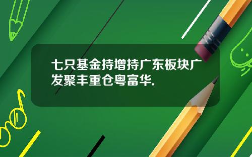 七只基金持增持广东板块广发聚丰重仓粤富华.