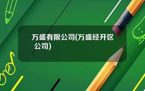 万盛有限公司(万盛经开区 公司)