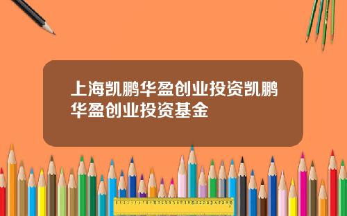 上海凯鹏华盈创业投资凯鹏华盈创业投资基金