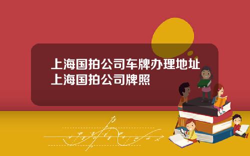 上海国拍公司车牌办理地址上海国拍公司牌照