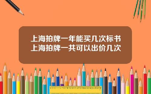 上海拍牌一年能买几次标书上海拍牌一共可以出价几次