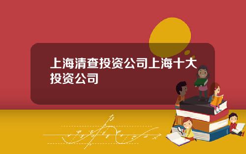 上海清查投资公司上海十大投资公司