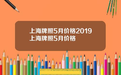 上海牌照5月价格2019上海牌照5月价格