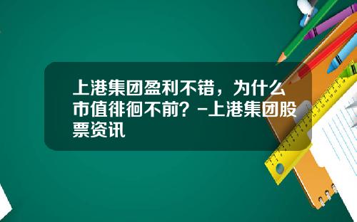 上港集团盈利不错，为什么市值徘徊不前？-上港集团股票资讯