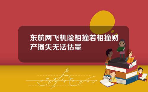 东航两飞机险相撞若相撞财产损失无法估量