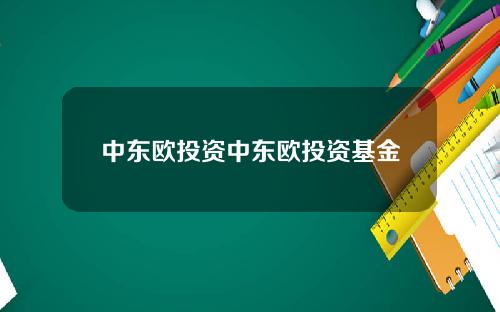 中东欧投资中东欧投资基金