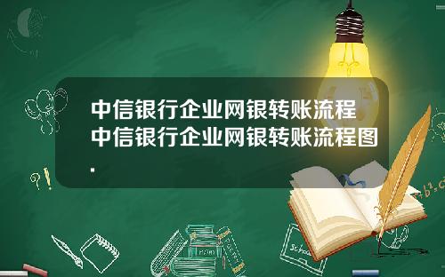 中信银行企业网银转账流程中信银行企业网银转账流程图.