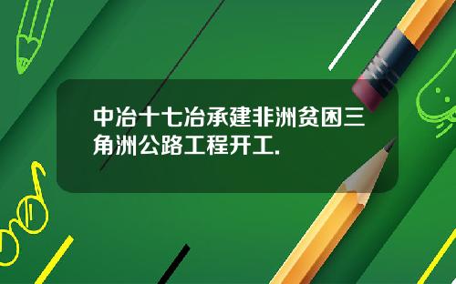 中冶十七冶承建非洲贫困三角洲公路工程开工.