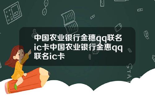 中国农业银行金穗qq联名ic卡中国农业银行金惠qq联名ic卡