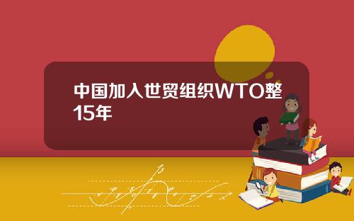 中国加入世贸组织WTO整15年