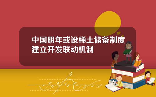 中国明年或设稀土储备制度建立开发联动机制