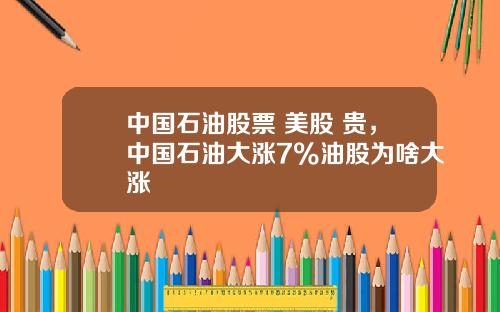 中国石油股票 美股 贵，中国石油大涨7%油股为啥大涨