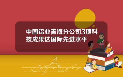 中国铝业青海分公司3项科技成果达国际先进水平