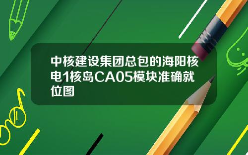 中核建设集团总包的海阳核电1核岛CA05模块准确就位图