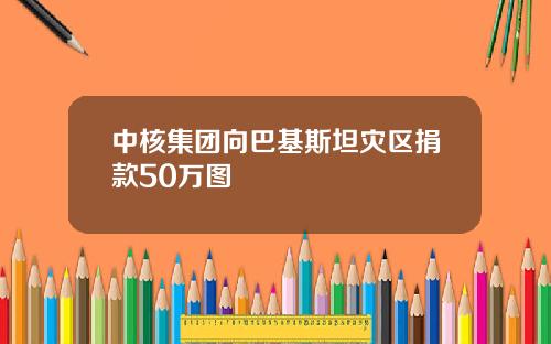 中核集团向巴基斯坦灾区捐款50万图