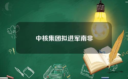 中核集团拟进军南非