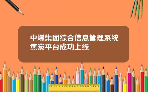 中煤集团综合信息管理系统焦炭平台成功上线