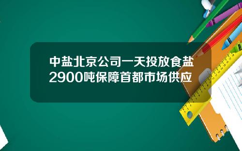 中盐北京公司一天投放食盐2900吨保障首都市场供应