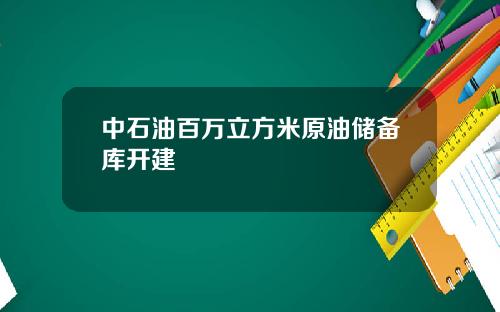 中石油百万立方米原油储备库开建