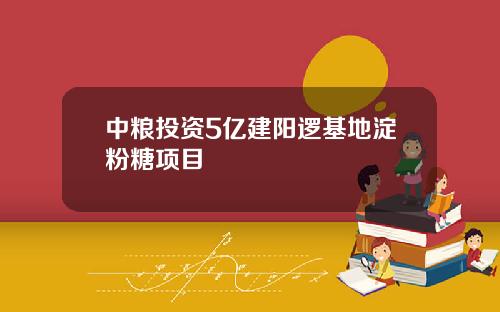 中粮投资5亿建阳逻基地淀粉糖项目