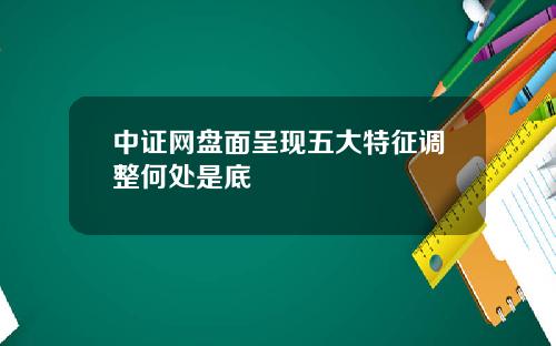 中证网盘面呈现五大特征调整何处是底