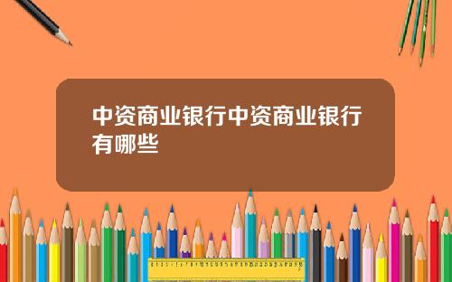 中资商业银行中资商业银行有哪些