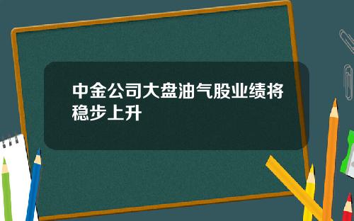中金公司大盘油气股业绩将稳步上升