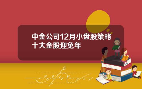 中金公司12月小盘股策略十大金股迎兔年