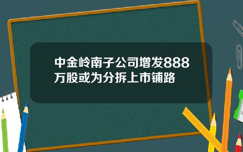 中金岭南子公司增发888万股或为分拆上市铺路