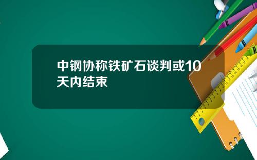 中钢协称铁矿石谈判或10天内结束