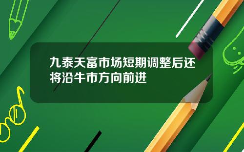 九泰天富市场短期调整后还将沿牛市方向前进