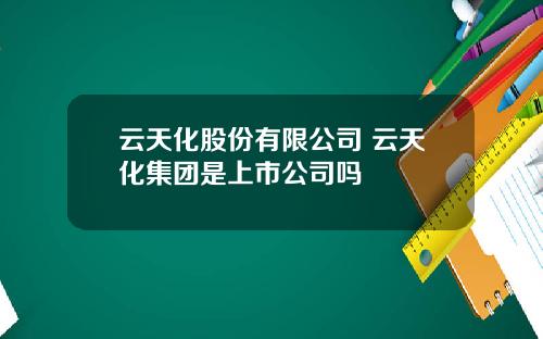 云天化股份有限公司 云天化集团是上市公司吗