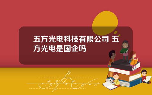 五方光电科技有限公司 五方光电是国企吗