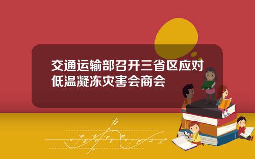 交通运输部召开三省区应对低温凝冻灾害会商会