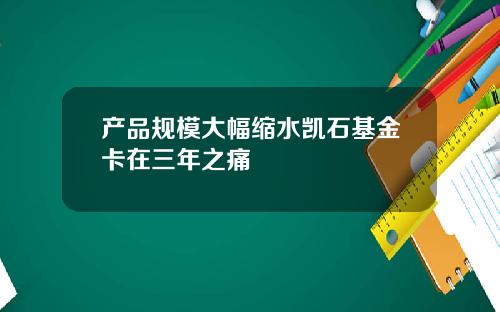 产品规模大幅缩水凯石基金卡在三年之痛