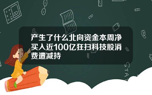 产生了什么北向资金本周净买入近100亿狂扫科技股消费遭减持
