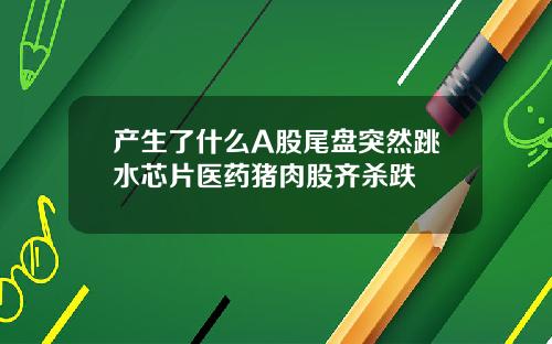 产生了什么A股尾盘突然跳水芯片医药猪肉股齐杀跌