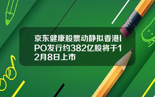 京东健康股票动静拟香港IPO发行约382亿股将于12月8日上市