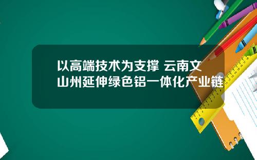 以高端技术为支撑 云南文山州延伸绿色铝一体化产业链