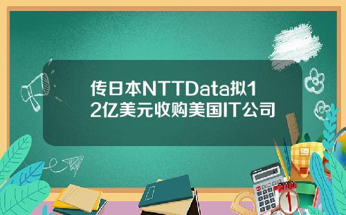 传日本NTTData拟12亿美元收购美国IT公司