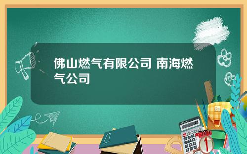 佛山燃气有限公司 南海燃气公司