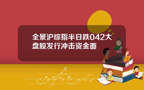 全景沪综指半日跌042大盘股发行冲击资金面