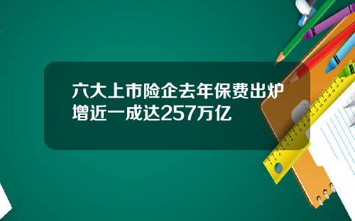 六大上市险企去年保费出炉增近一成达257万亿