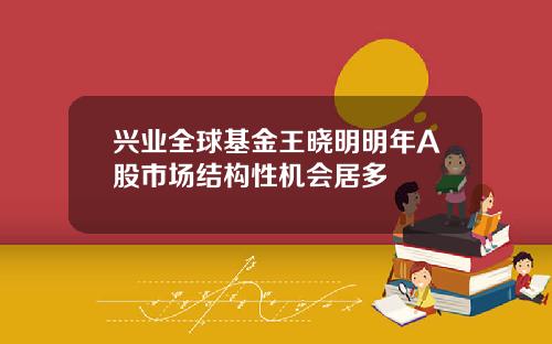 兴业全球基金王晓明明年A股市场结构性机会居多