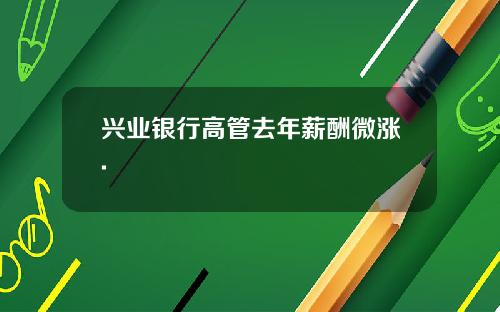 兴业银行高管去年薪酬微涨.